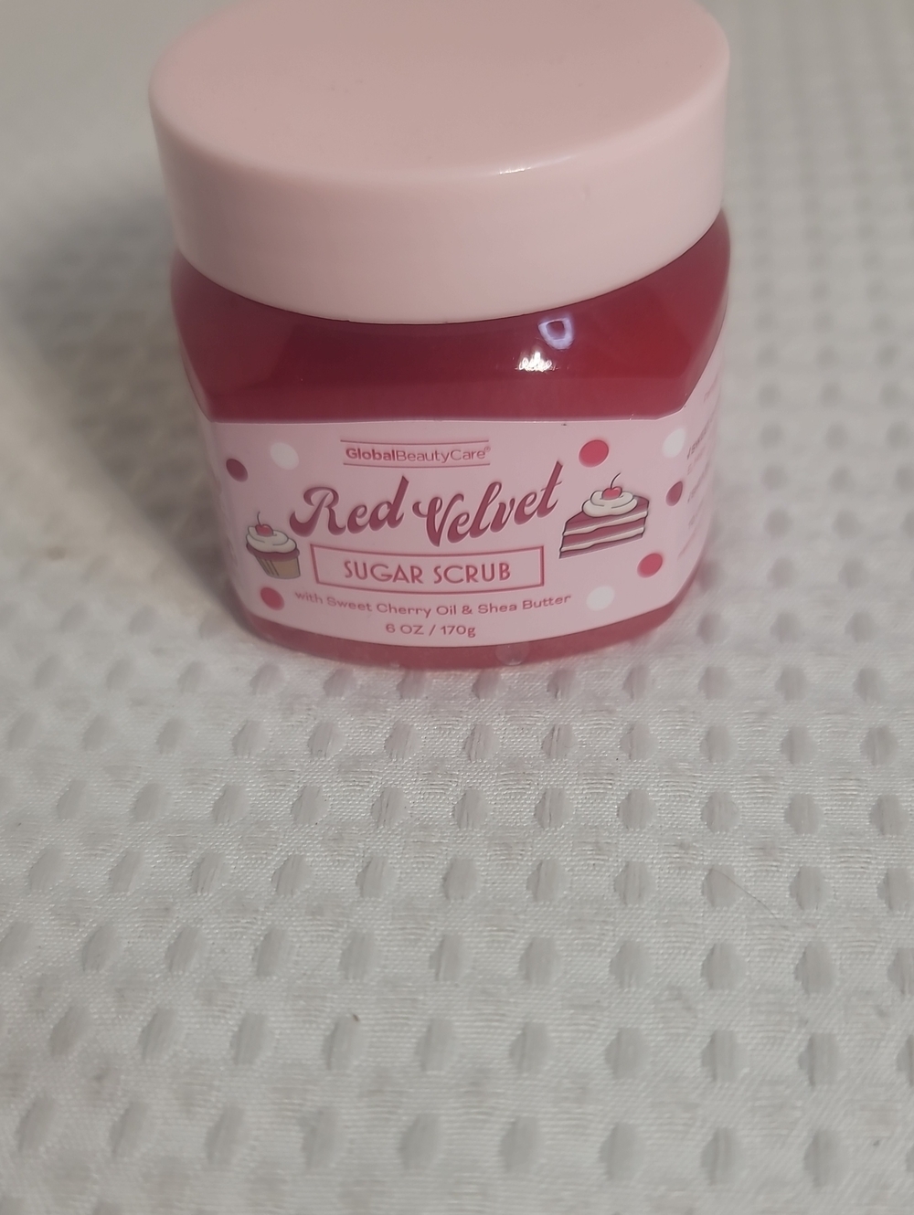 GlobalBeautyCare Red Velvet Sugar Scrub - Sweet Cherry